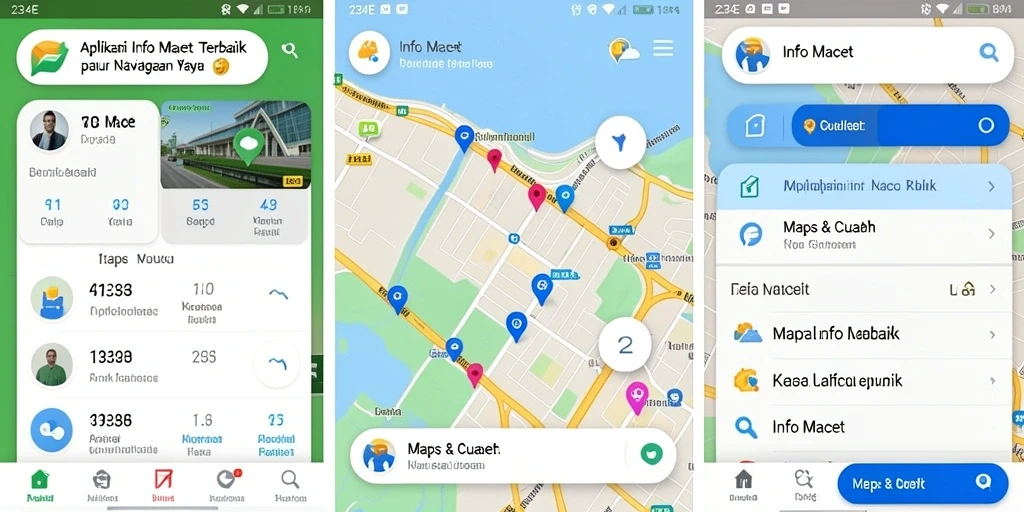 Antarmuka 234E menampilkan informasi kemacetan secara real-time.