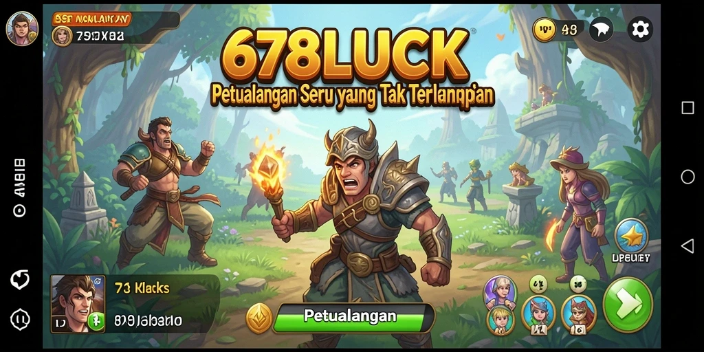 Antarmuka <strong>678LUCK</strong> dengan berbagai misi Petualangan yang seru.