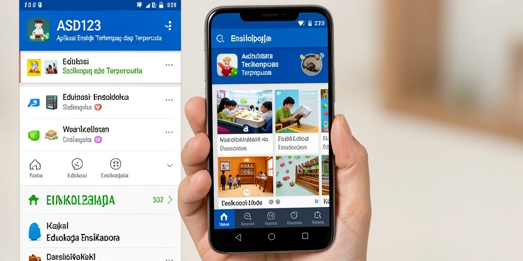 Antarmuka user-friendly ASD123 yang memudahkan pencarian informasi.