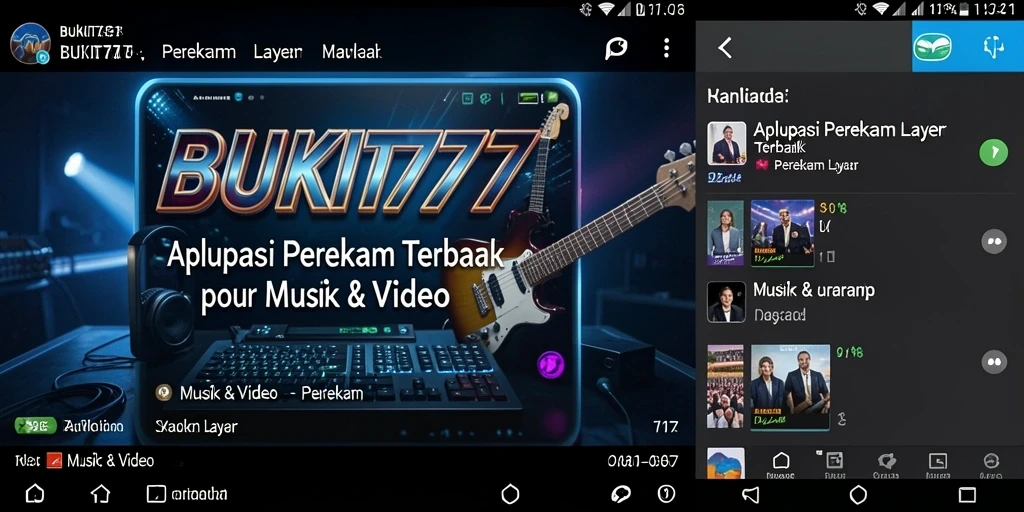 Screenshot antarmuka BUKIT777 yang menampilkan fitur perekaman layar yang intuitif.
