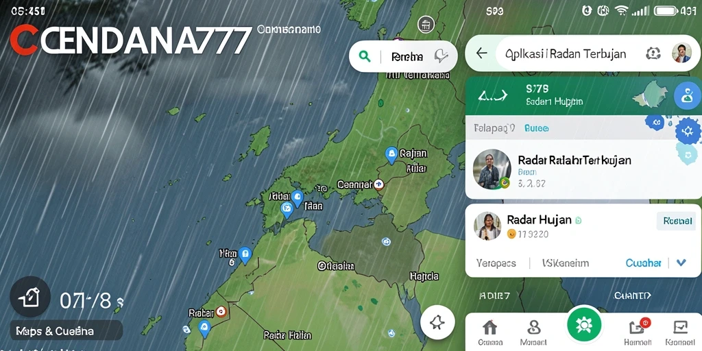 Antarmuka CENDANA777 menampilkan radar hujan yang jelas dan informatif.