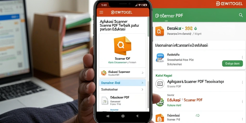 Antarmuka DEWITOGEL dengan fungsi Scanner PDF yang efisien.