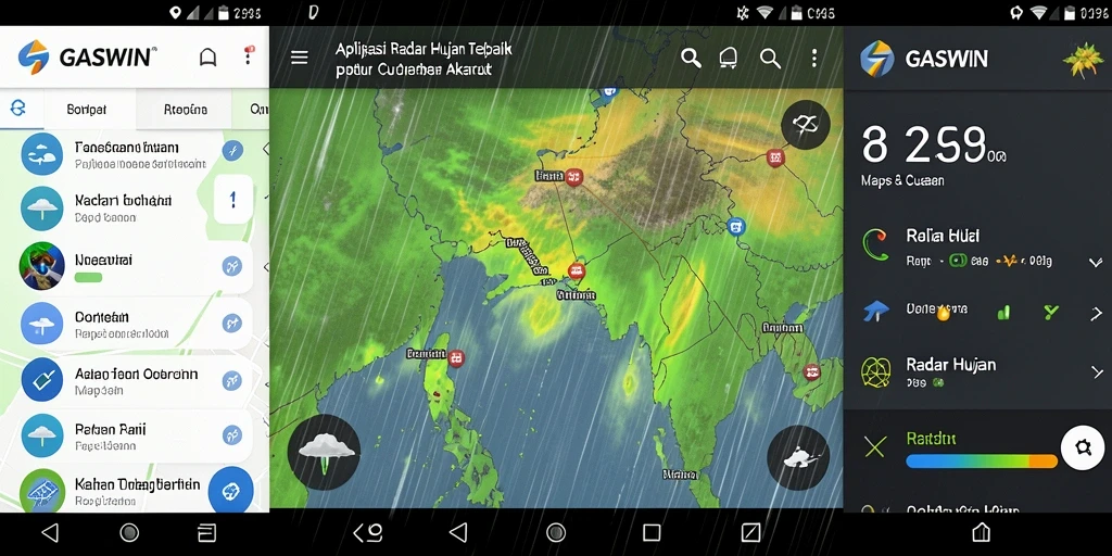 Antarmuka GASWIN menampilkan radar hujan dengan data yang akurat dan real-time.