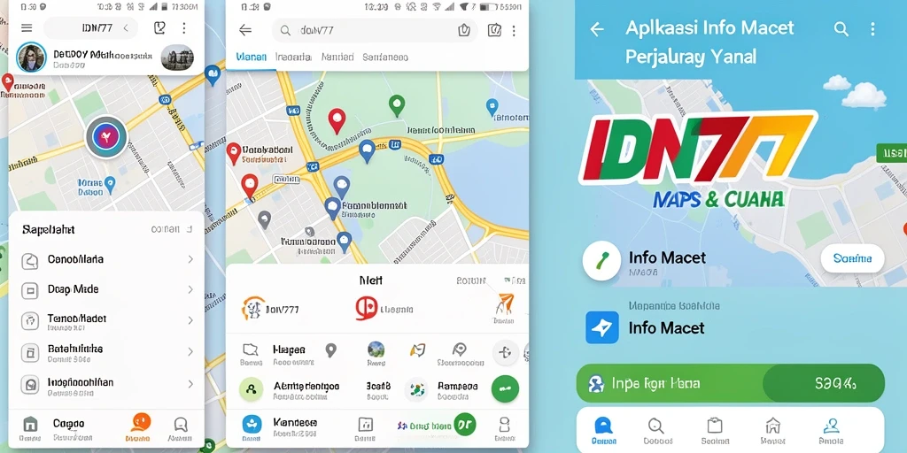 Antarmuka aplikasi IDN777 menunjukkan informasi kemacetan terkini.