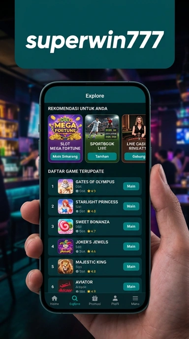 Tampilan katalog aplikasi superwin777