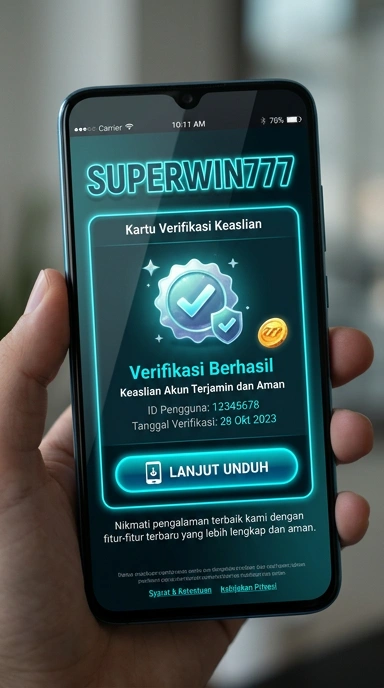 Tampilan kanal resmi superwin777